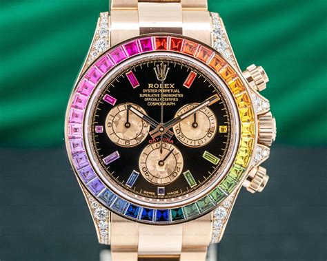 rolex daytona rainbow rose gold